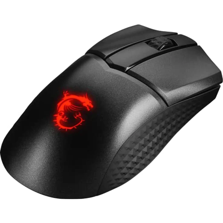 MSI Clutch GM31 Lightweight Wireless Gaming Mouse - 12.000 DPI Optischer Sensor, Rechtshänder, 60M+ Click OMRON Schalter, 6 Tasten, 110Std-Akku, Ladestation, 1ms Latenz, RGB, 73g - Kabellos/-gebunden – Bild 3