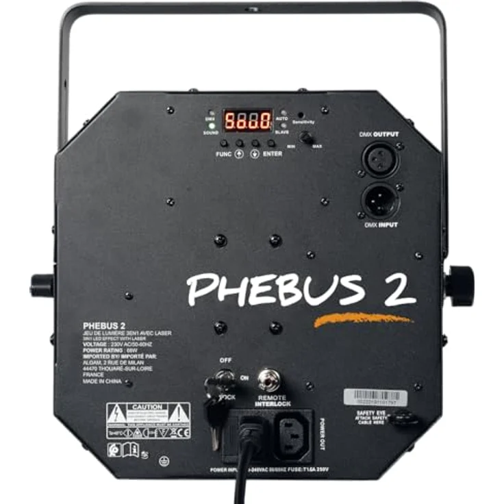Algam Lighting PHEBUS2, LED Laser Projektor mit 8 Multifunktions-Drehköpfen, DMX-Integration und internen Programmen – Bild 2