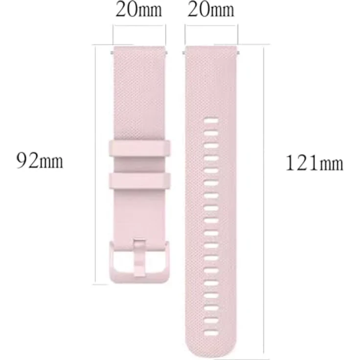 INF Uhrarmband für Polar Ignite/Unite, Silikon Sportarmband mit Schnellverschluss, pink, 12,1 cm + 9,2 cm Länge, 2,2 cm Breite – Bild 2
