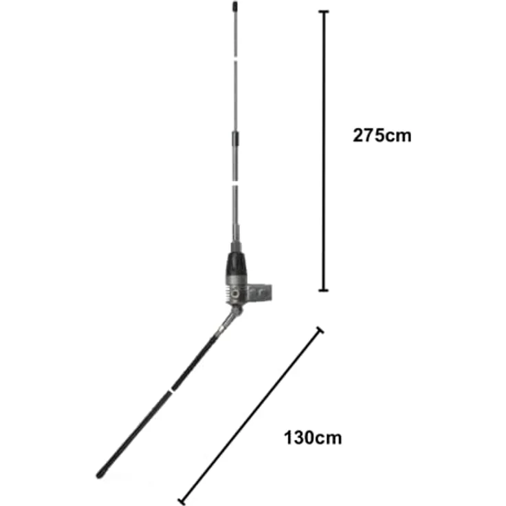 Albrecht AE 'LS' Boomerang 275cm, 600W Balkonantenne mit Aluminium-Strahler, Modell 6350 – Bild 3