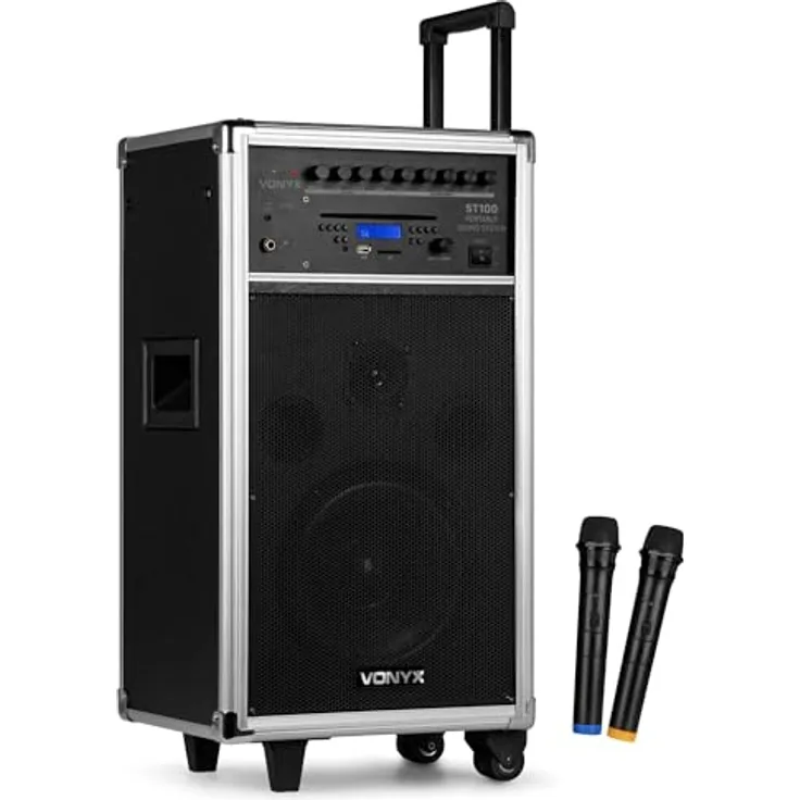 Vonyx ST100 MK2 Tragbares Soundsystem 8-'-' BT-CD-MP3-UHF