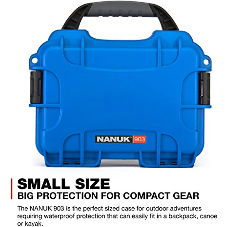 Nanuk 903 Wasserdichter Hartschalenkoffer Mit Plüschschaumeinlage - Blau – Bild 2
