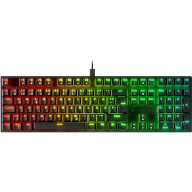 Oversteel Kovar Series - Mechanische Gaming-Tastatur, RGB-Hintergrundbeleuchtung, Antighosting, Full Key Roll-Over, Outemu Blue Switches, Deutsches Layout, Windows/Mac/Android, Schwarz