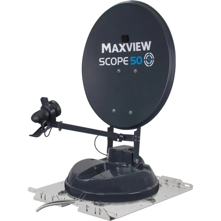 Maxview SCOPE 50, kompakte automatische Satellitenantenne für Camper & Wohnwagen, anthrazit, 50 cm Antennenspiegel