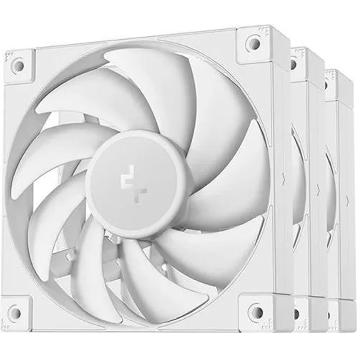 Deepcool FD12 3in1, 120 mm PC Lüfter Set mit PWM Steuerung, weisse Gehäuselüfter