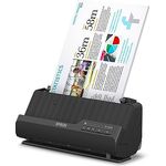 Epson Wi-Fi Scanner ES-C320W, kompakter A4 Business Scanner mit geringem Stromverbrauch, Duplex-Einzugscanner mit vielseitiger Medienverarbeitung, schwarz