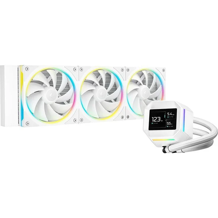Deepcool K Cooler Wasserkühlung LM360 White, CPU Wasserkühler in Weiß mit leistungsstarker Kühltechnologie