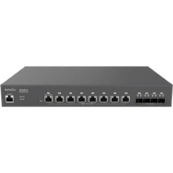 EnGenius ECS2512, Cloud Managed Layer 2+ Multi-Gigabit Netzwerk Switch mit 8 x 2.5G Ports und 4 x 10G SFP+ Uplink, schwarz