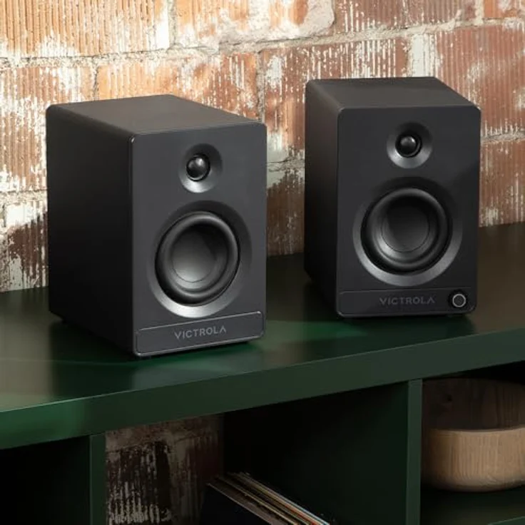 Victrola Tempo, Bluetooth Bücherregal-Lautsprecher mit Raumfüllendem Sound, Multi-Lautsprecher-Streaming über Auracast, USB-C-Eingang und Plattenspieler-Anschluss – Bild 4