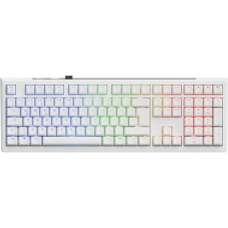Ducky One X Wireless Gaming Tastatur Weiß – Induktive Switches, Tri-Mode-Konnektivität, Rapid Trigger, RGB, ISO Layout – Bild 1