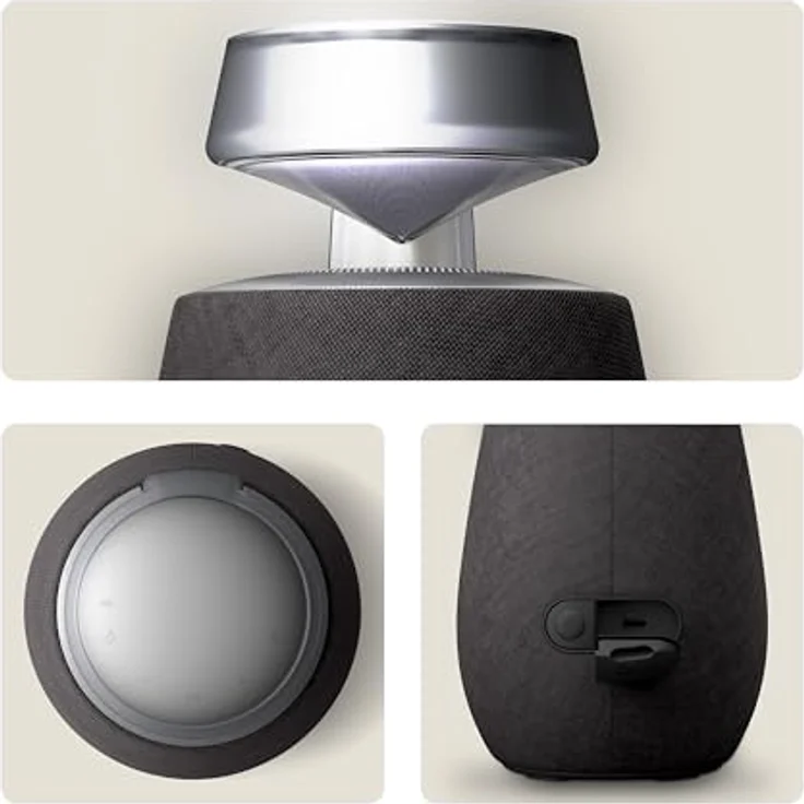 LG XBOOM 360 XO2T Bluetooth-Lautsprecher, 20 W, DJ-Funktionen, Karaoke, mehrfarbige LED-Beleuchtung, Schwarz – Bild 3