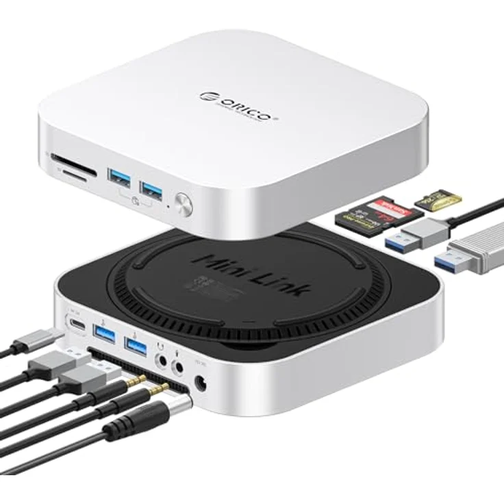 ORICO Notebook Dockingstation MiniLink für Apple MacBook, 10 Gb/s Datenübertragung, integrierte Lautsprecher, USB-A und USB-C Anschlüsse, SD/TF Kartenleser – Bild 9
