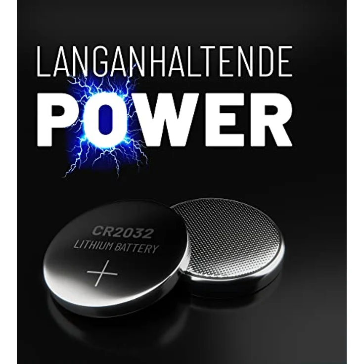 ABSINA Knopfzellen CR2032 3V 5er Pack - Auslaufsicher & langlebig - Für Autoschlüssel uvm. – Bild 4