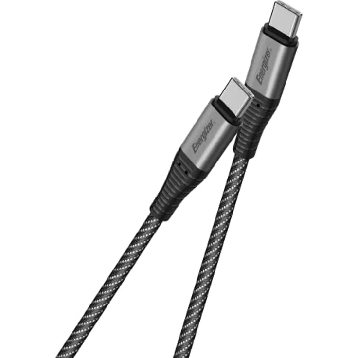 USB-C/USB-C Kabel, verstärkt, Metall, 100 W, 2 m, geflochten