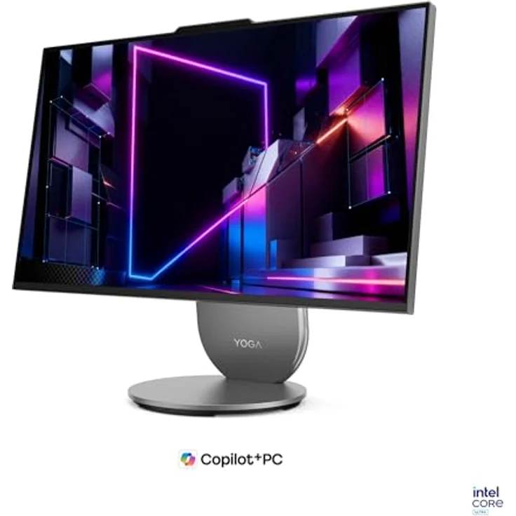 Lenovo Yoga AIOi PC, 27" QHD Touch Display, Intel Core Ultra 7 356H, 32GB RAM, 1TB SSD, NVIDIA GeForce RTX 5060, Windows 11, Grau, inkl. Maus und Tastatur, 3 Monate Premium Care – Bild 3
