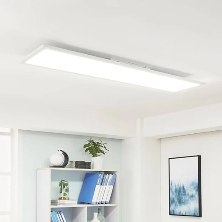 Arcchio LED Panel 'Lysander' dimmbar mit Fernbedienung in Weiß aus Aluminium für Arbeitszimmer & Büro - Energiesparende Büro- und Arbeitszimmerleuchte mit Dimmer und Fernbedienung – Bild 2