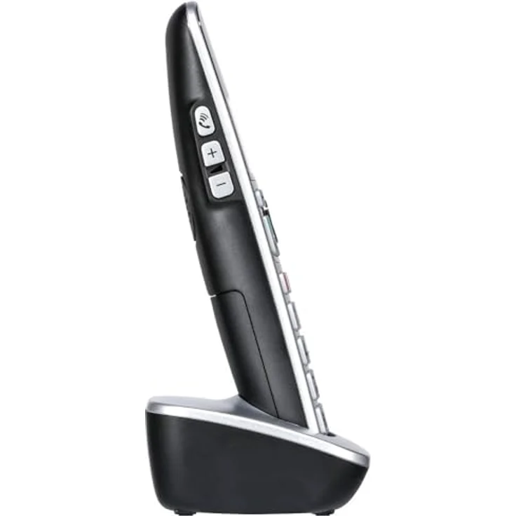 Panasonic KX-TGQ500GS Seniorentelefon, schnurlos, DECT IP-Telefon mit großen Tasten und Notruftaste, silber – Bild 3
