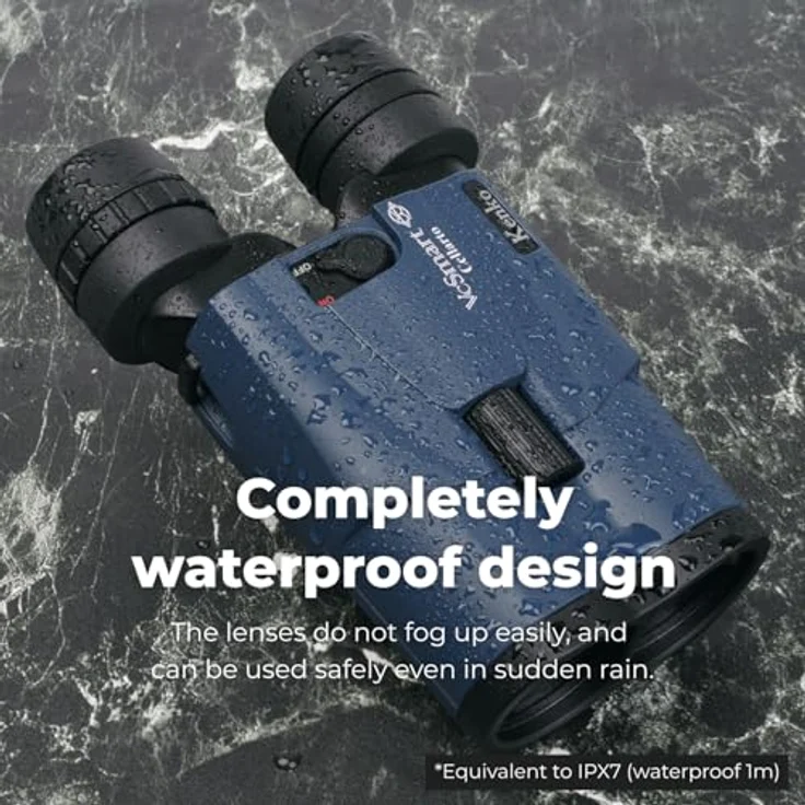 Kenko Vc Smart Cellarto 15x42 WP, Bildstabilisiertes Fernglas, wasserdicht IPX7, 28 Stunden Akkulaufzeit, für Outdoor, Vogelbeobachtung und Sternenguckerei – Bild 4