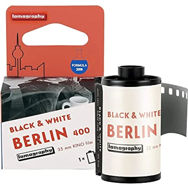 Lomography Berlin Kino Film, Schwarz/Weiß Negativ, 400 ISO, 35mm - Moody Monochrome Ergebnisse, 36 Expositionen – Bild 1