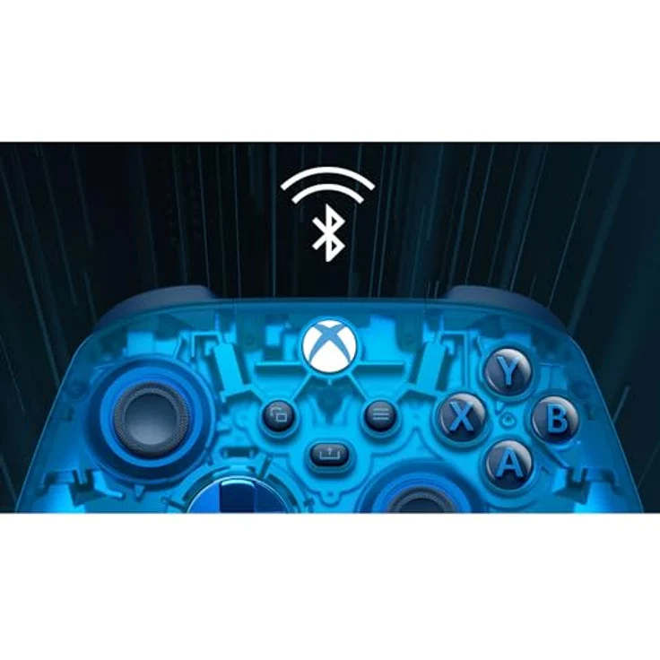 Xbox Wireless Controller – Sky Cipher Special Edition, transparent blau mit himmelblauen Griffen und Metallic-Elementen – Bild 5