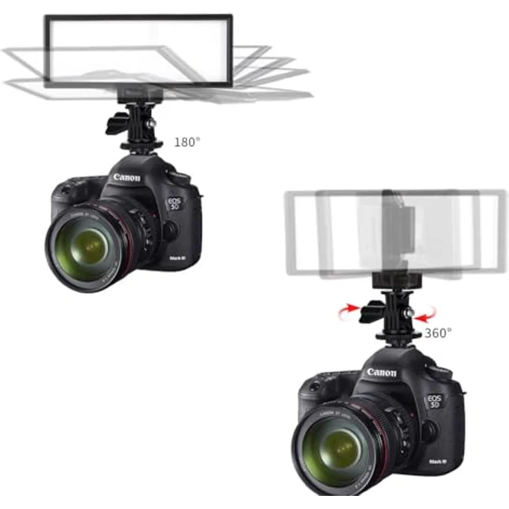 VILTROX L132T LED Videoleuchte Video Licht Pad On-Kamera 3300K-5600k Farbtemperatur Fotoleuchte für Canon Nikon Sony DSLR Kameras Videokameras(ohne Batterie) – Bild 5