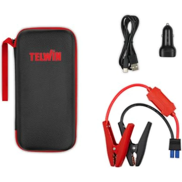 Telwin Drive 1250, Powerbank und Jumpstarter mit 22000 mAh, 264 Wh und 1200 A, schwarz – Bild 5