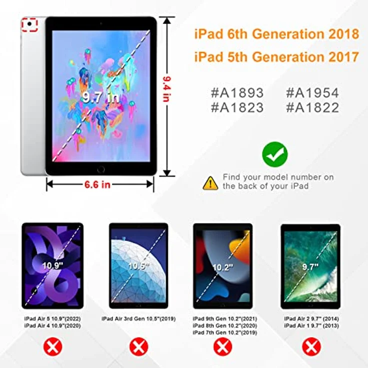 Fintie Hülle für iPad 9.7 Zoll 2018/2017 - Ultradünn Schutzhülle mit transparenter Rückseite Abdeckung Cover mit Auto Schlaf/Wach für 9.7" iPad 6. Generation / 5. Generation, Roségold – Bild 3