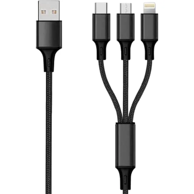 2GO 3 in 1 USB Ladekabel - schwarz - 300cm