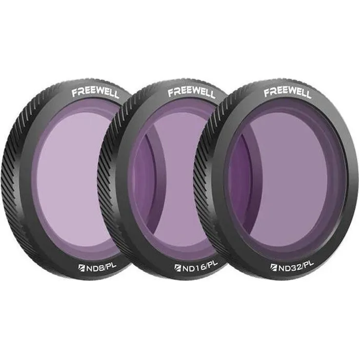 Freewell Neo Magnetic Hybrid Filters Bright Day, 3er Set ND8/PL, ND16/PL, ND32/PL für DJI Neo, ultraleicht, optimales Drohnen Zubehör