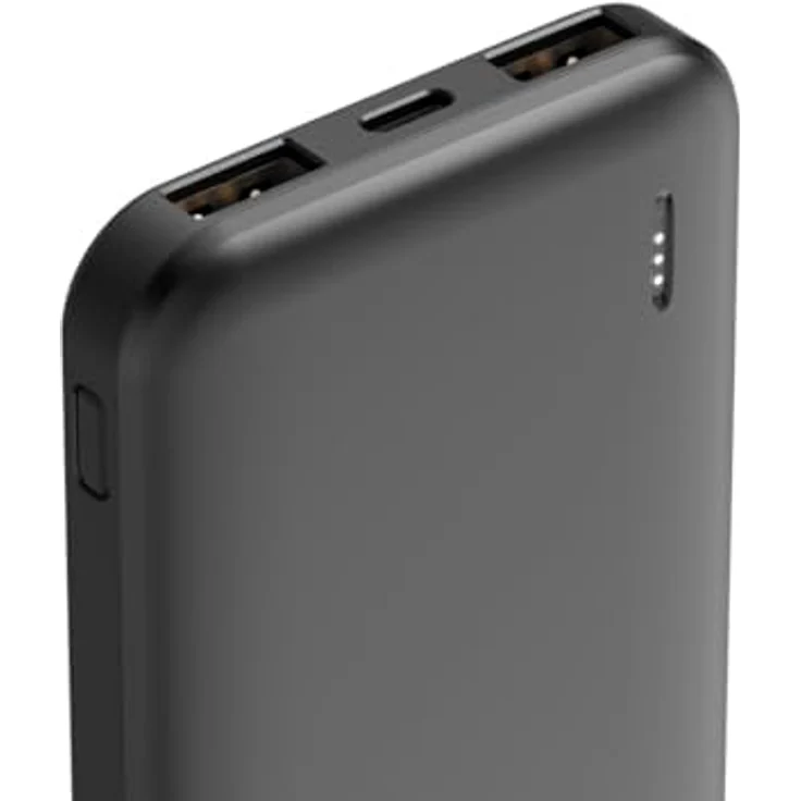 Hama Powerbank Pocket 5 5000mAh (externer Akku mit 2x USB A, Power Pack zertifiziert, LED Anzeige, Akku Pack Handy Zubehör, Tablet, Bluetooth Box etc., tragbares Ladegerät klein) anthrazit – Bild 4
