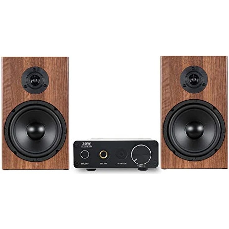 McGrey BMS-80 BR Micro-Stereo Anlage - 80 Watt, braune Walnuss-Holz-Optik – Bild 1