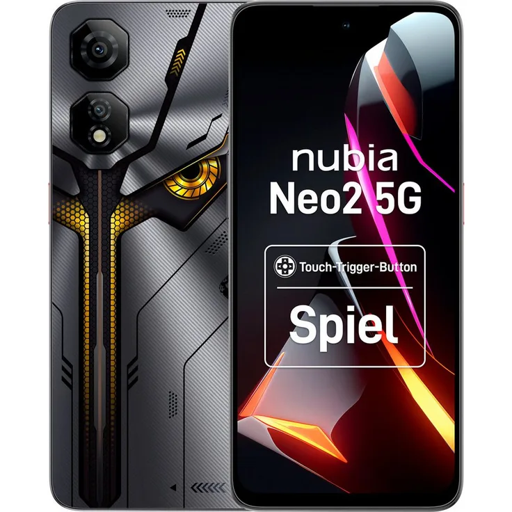 Nubia Neo 2 5G Smartphone (256 GB Speicherplatz, 50 MP Kamera) in Obsidian Black