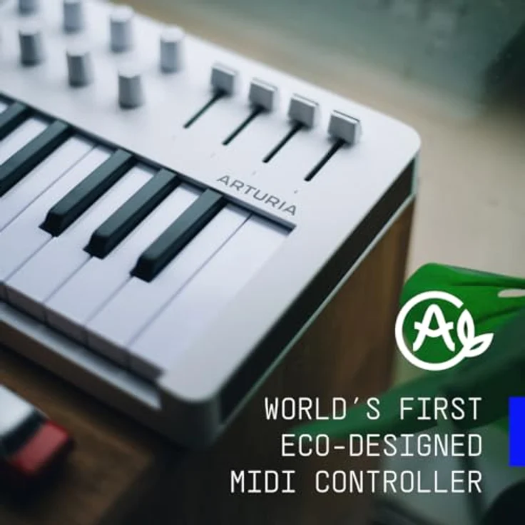 Arturia MiniLab 37 White, USB Midi-Controller mit 37 anschlagdynamischen Slim-Keys und 8 RGB-beleuchteten Pads – Bild 6