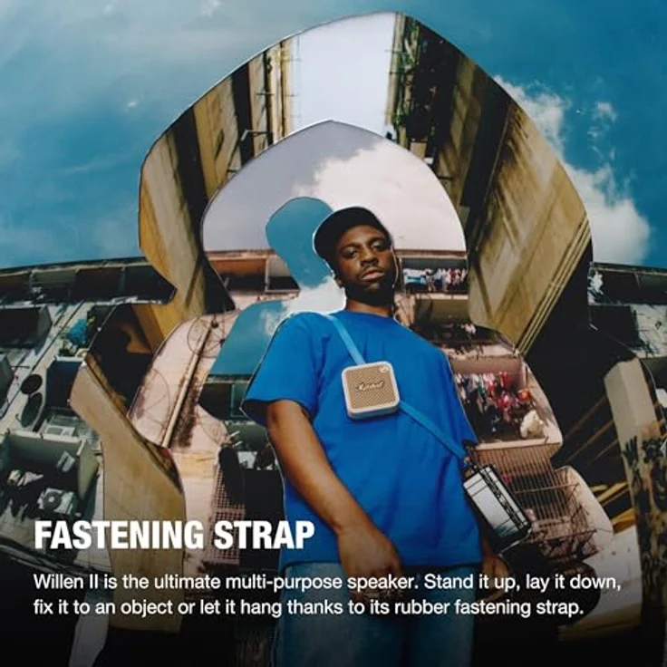 Marshall Willen II, Tragbarer Mono-Lautsprecher, Cremefarben, 10 W, Staub- und wasserfest, über 17 Stunden Akkulaufzeit, integriertes Mikrofon, Bluetooth LE Audio kompatibel – Bild 5