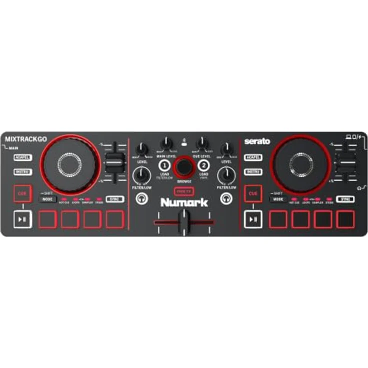 Numark Mixtrack Go, tragbarer 2-Kanal DJ Controller mit Serato DJ Lite, Bluetooth-MIDI und USB-C Anschluss – Bild 13
