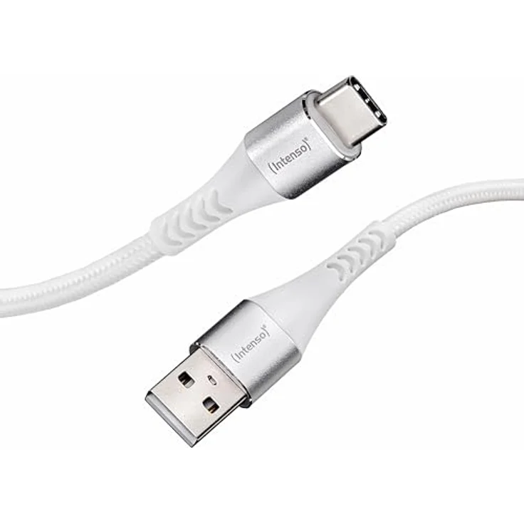 Intenso USB-Cable A315C, USB-A auf USB-C Daten- und Ladekabel, Quick Charge mit bis zu 60 Watt, Nylon, 1.5 Meter, weiß – Bild 1
