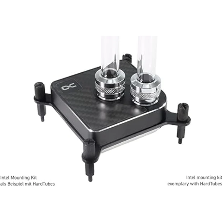 Alphacool 13770 Core 1 Carbon CPU Kühler, 3D-Jetplate, vernickelter Kupferboden, schwarz – Bild 4