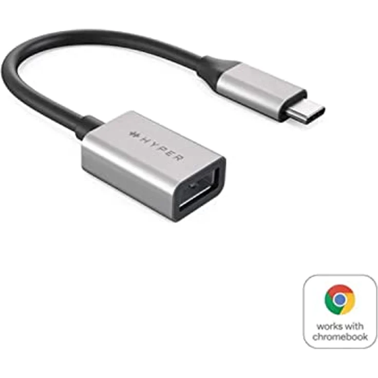 Targus HyperDrive USB-C zu USB-A Adapter, 10Gbps Datenübertragung, ultraportabel, Aluminiumgehäuse, Schwarz/Silber – Bild 2