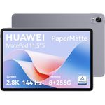 HUAWEI MatePad 11,5″S PaperMatte Edition Tablet, 8GB+256GB, 2,8K FullView Display, 144 Hz hohe Bildwiederholfrequenz, 8800 mAh Akku, Wi-Fi, Bluetooth, Space Gray