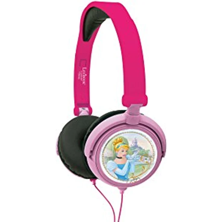 Lexibook Disney Princesa Rapunzel Stereokopfhörer, kinderfreundliche Kraft, faltbar und einstellbar, Rosa - Schwarz, HP010DP – Bild 3