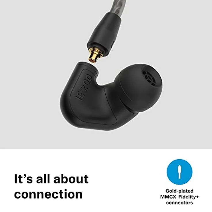 Sennheiser IE 200 kabelgebundene Audiophile Stereo Kopfhörer - In-Ear Earbuds mit Kabel - mit klarem, überlegenem Hi-Fi Sound, lebensechter Intonation und beeindruckendem Bass - Schwarz – Bild 5