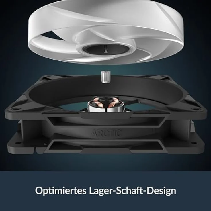 ARCTIC P14 Pro Reverse A-RGB PWM Lüfter, 140mm mit hohem statischen Druck und adressierbarer RGB-Beleuchtung, weiß, 3er-Pack – Bild 6