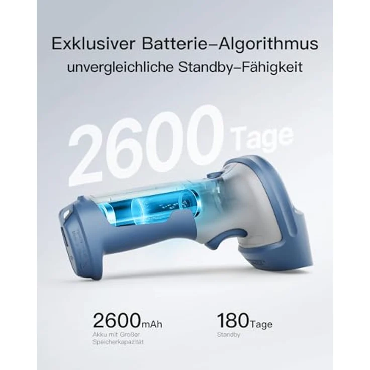 Inateck BCST-73 1D-2D Barcodescanner, kabellos 2.4GHz, Bluetooth 5.0, Displayscannen – Bild 6