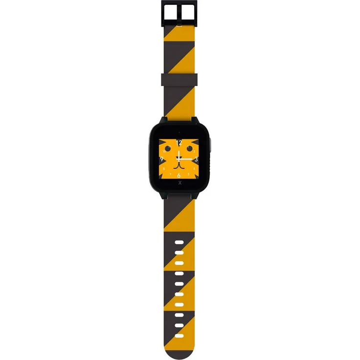 Xplora XGO3 Smartwatch-Armband, Dornverschluss, schwarz/gelb, geeignet für Smartwatch