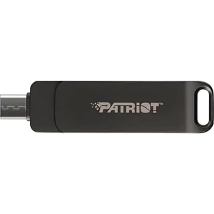 Patriot Memory Patriot Rage R550 1TB USB 3.2 Gen 1 Type-A+C Flash Drive - Dual-Schnittstelle - Schlüsselanhängerhalter - PE1TR550DSAD - Schwarz