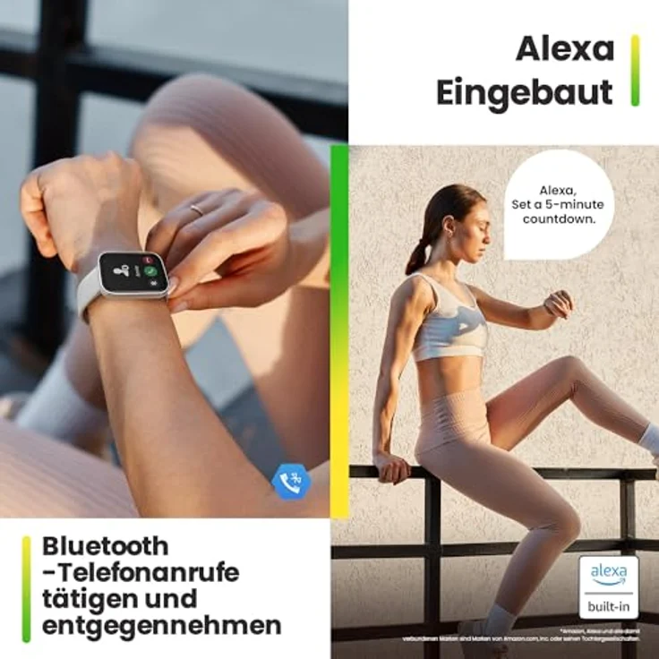 Amazfit Bip 5 Unity 46mm Smart Watch Fitness-Aktivitäts-Tracker mit 11-Tage-Akku, 120+ Sportmodi, Bluetooth-Telefonanrufe, Gesundheitsüberwachung, anpassbare Watch Faces - Schwarz – Bild 4