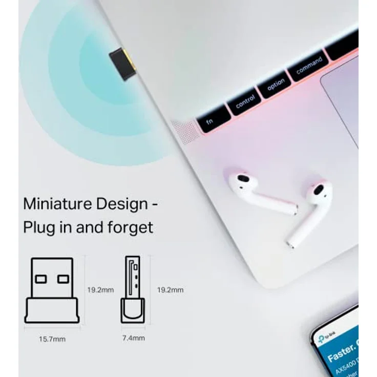 TP-Link Archer T2UB Nano AC600 Wi-Fi Bluetooth 4.2 USB Adapter (Dualband, Nano-Größe, WPA3, Win 11/10/8.1/8/7) – Bild 5