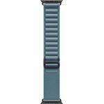 Apple Apple Watch Band Alpine Loop, 49 mm, Hellblau, Large, aus 43 % recycelten Materialien, mit Titan-G-Haken und nahtlosem Gewebe