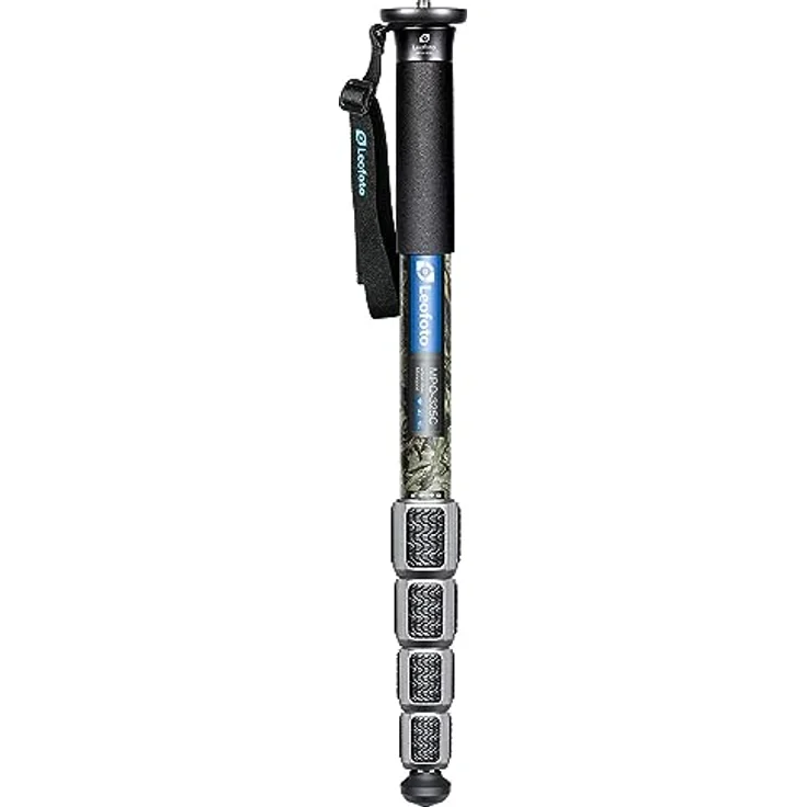 LEOFOTO Carbon-Einbeinstativ MPQ-325C Camouflage, wasserabweisend, umwandelbarer Befestigungsbolzen, 1650mm Höhe – Bild 1