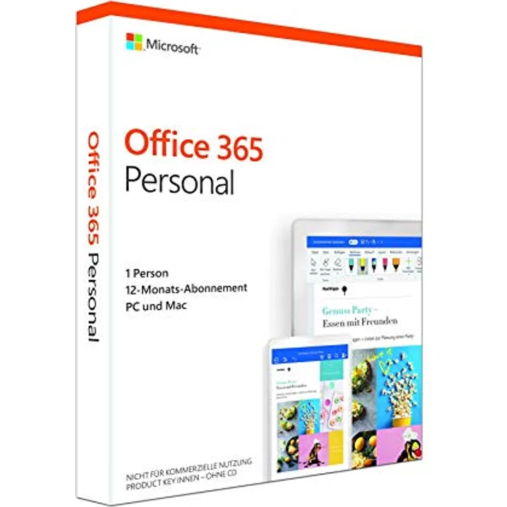 Microsoft Office 365 Personal (jetzt Microsoft 365 Single) multilingual | 1 Nutzer | Mehrere PCs / Macs, Tablets und mobile Geräte | 1 Jahresabonnement | Box